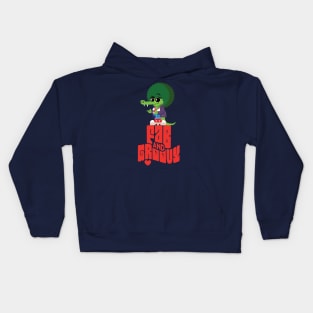 Fab and Groovy Croc Lady Kids Hoodie